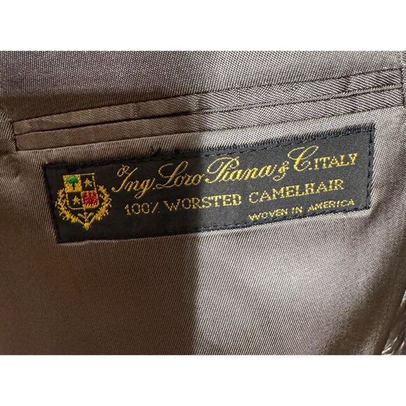 Loro Piana Mens 42L Dark Brown 100% Camel‎ Hair Blazer Suit Jacket Classic Suit - Picture 2 of 8